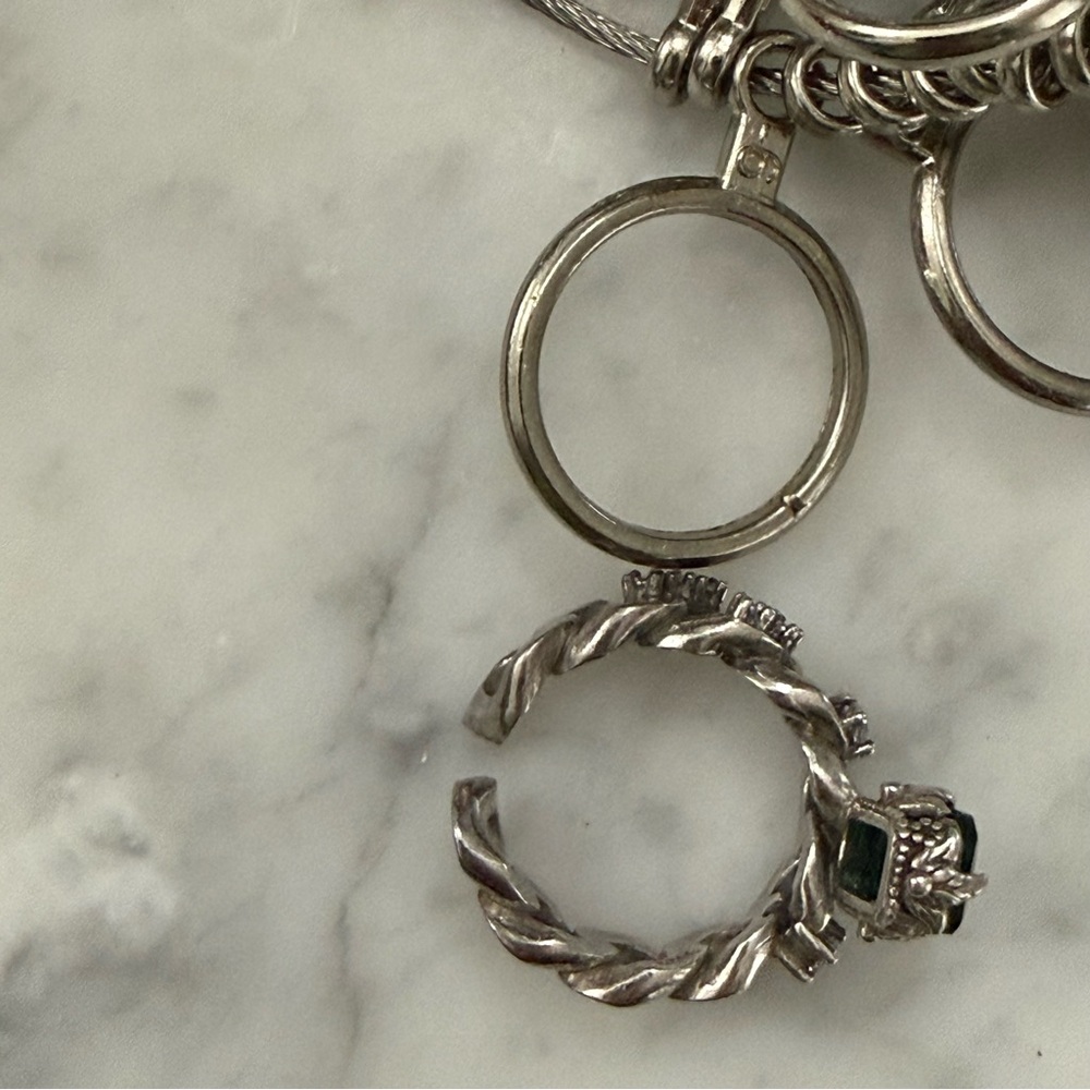 Sterling green zircon ring - Picture 6 of 13